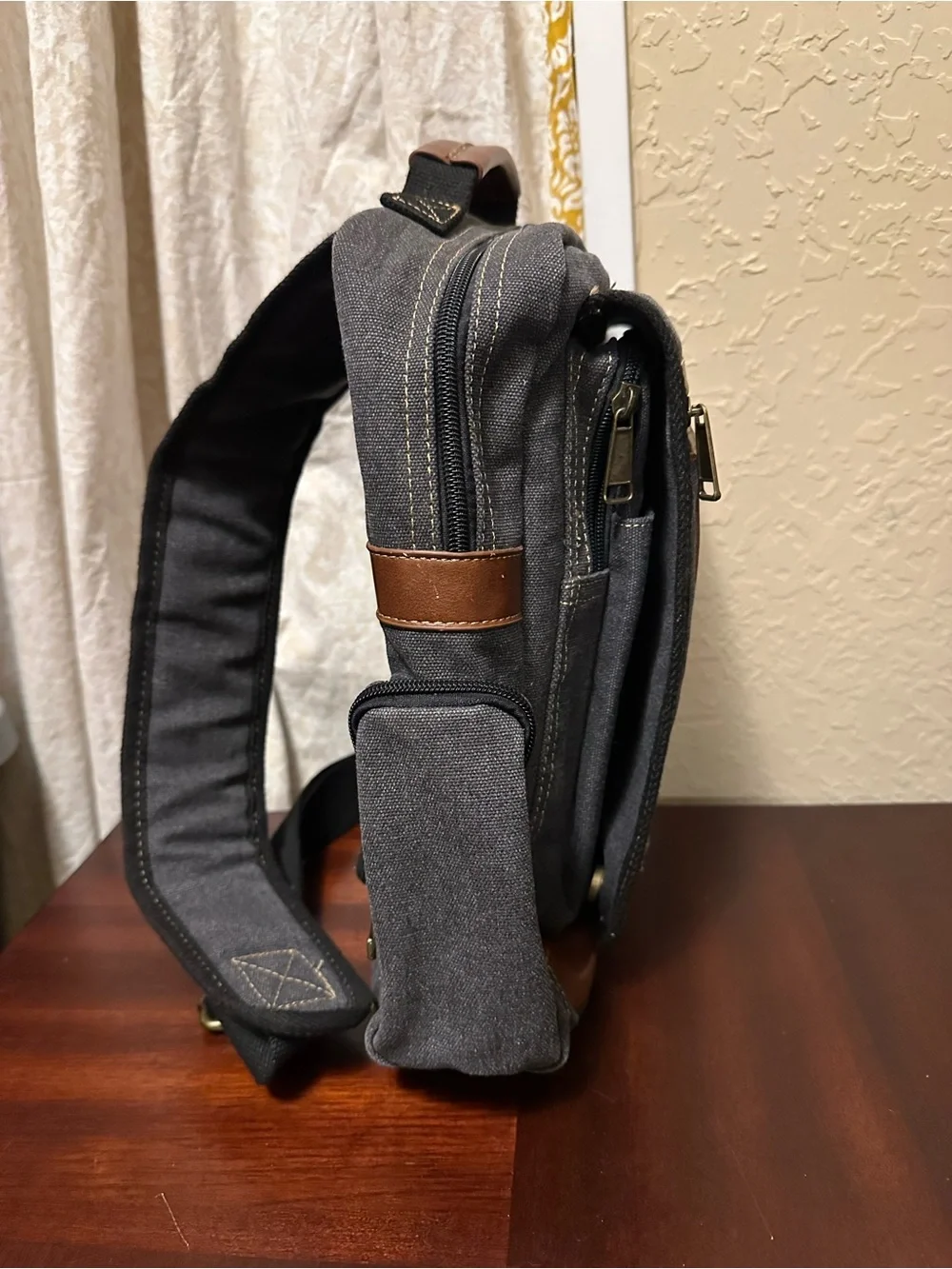 Triple Tree Canvas 3999 Black Canvas Sling 13.8